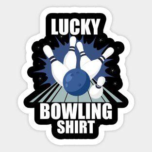 Lucky Bowling Shirt Sticker